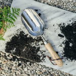 Stainless soil garden scoop