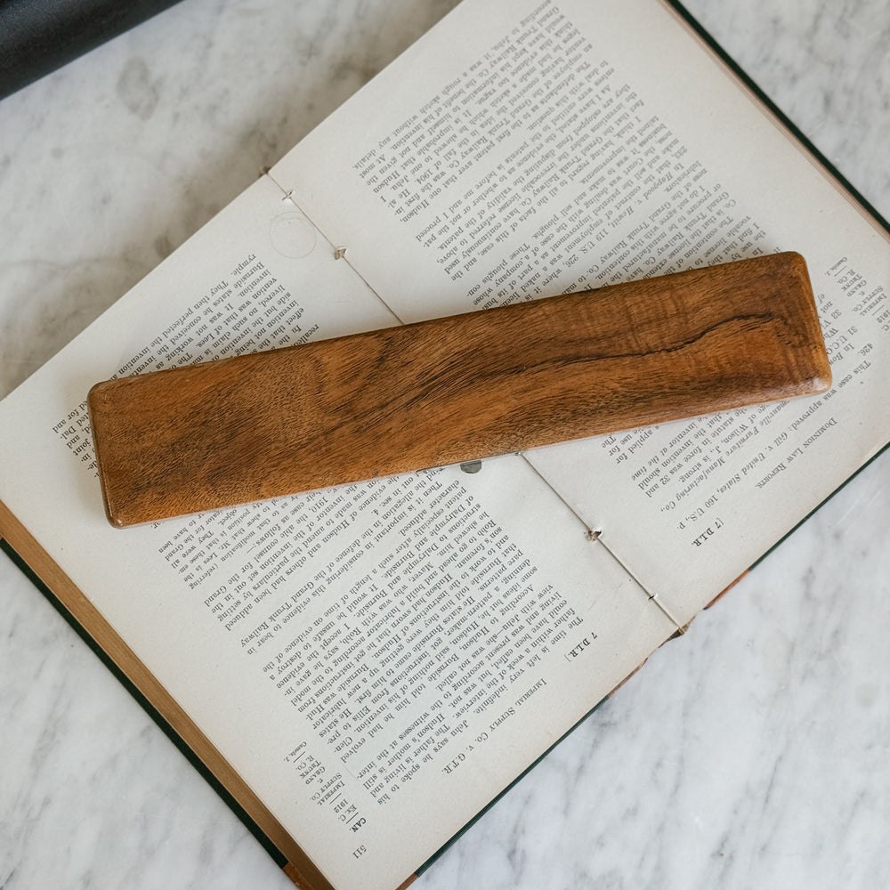 Vintage wood nestler ruler box.