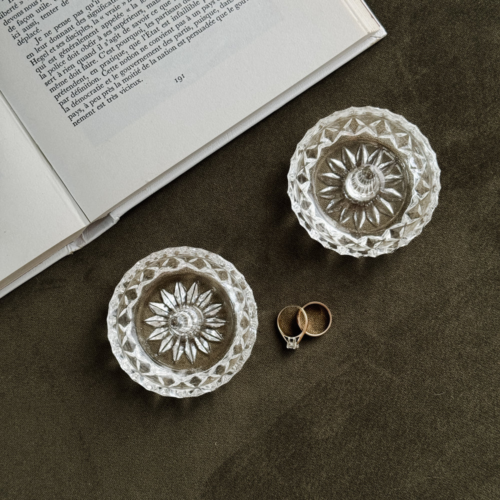 Vintage glass ring holder