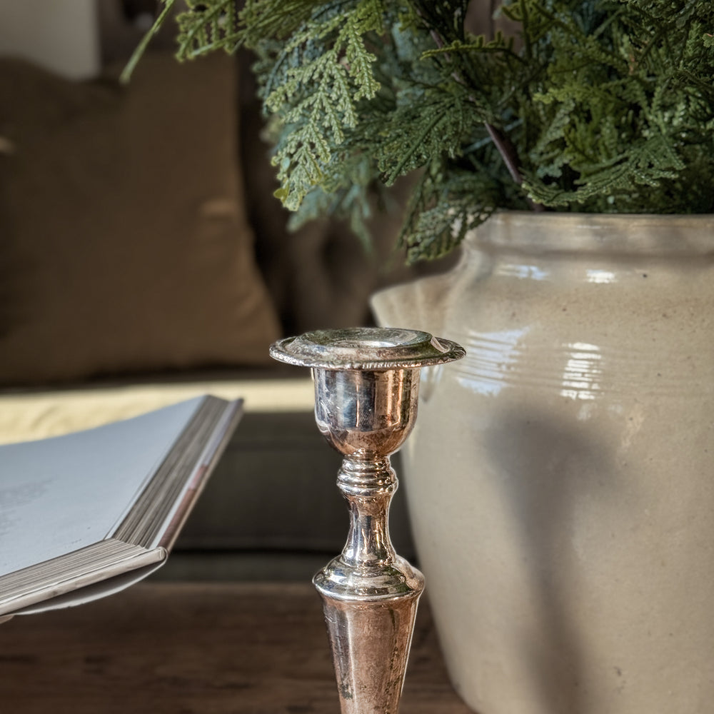 Vintage silverplate taper candleholder