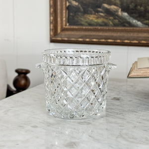 Vintage Crystal Glass Ice Bucket