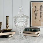 Vintage Cut Glass Urn with Lid.