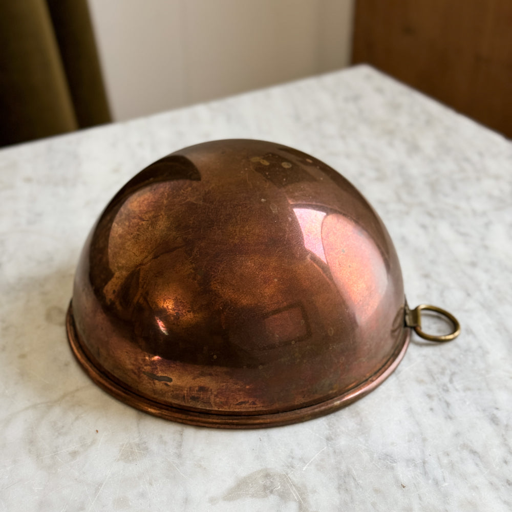 Vintage copper wall hanging bowl.
