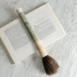 Vintage Large Carved Green Marble Calligraphy Brush