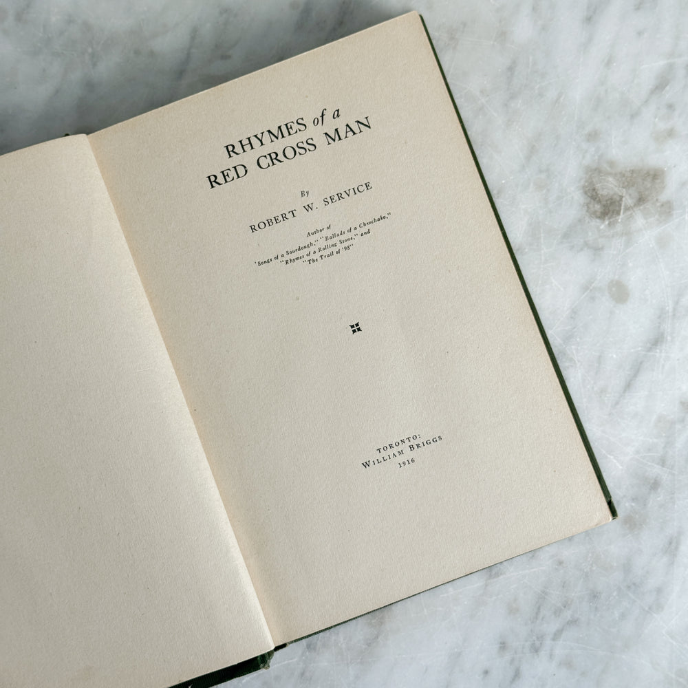 Antique Book- Rhymes of a Red Cross Man