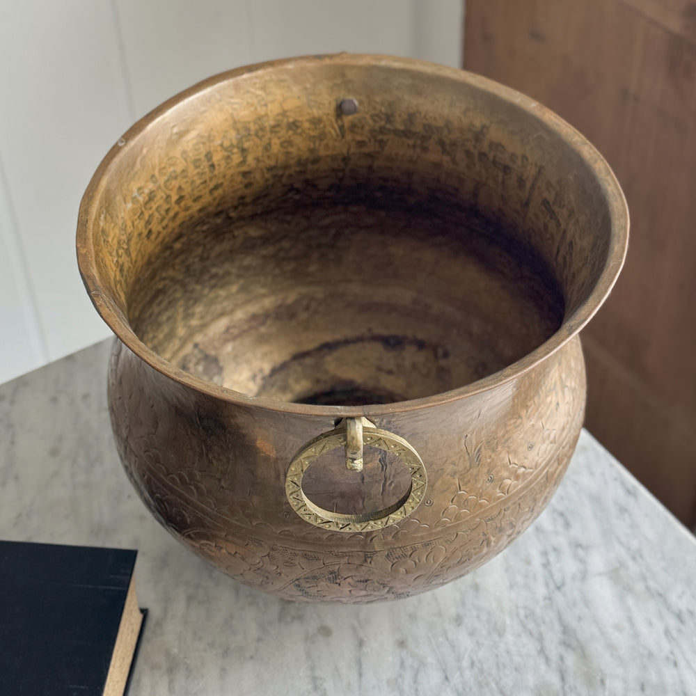 Vintage Forged Pot With Handle.