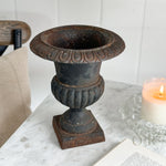 Vintage cast iron flower urn