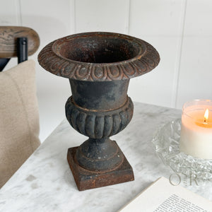 Vintage cast iron flower urn