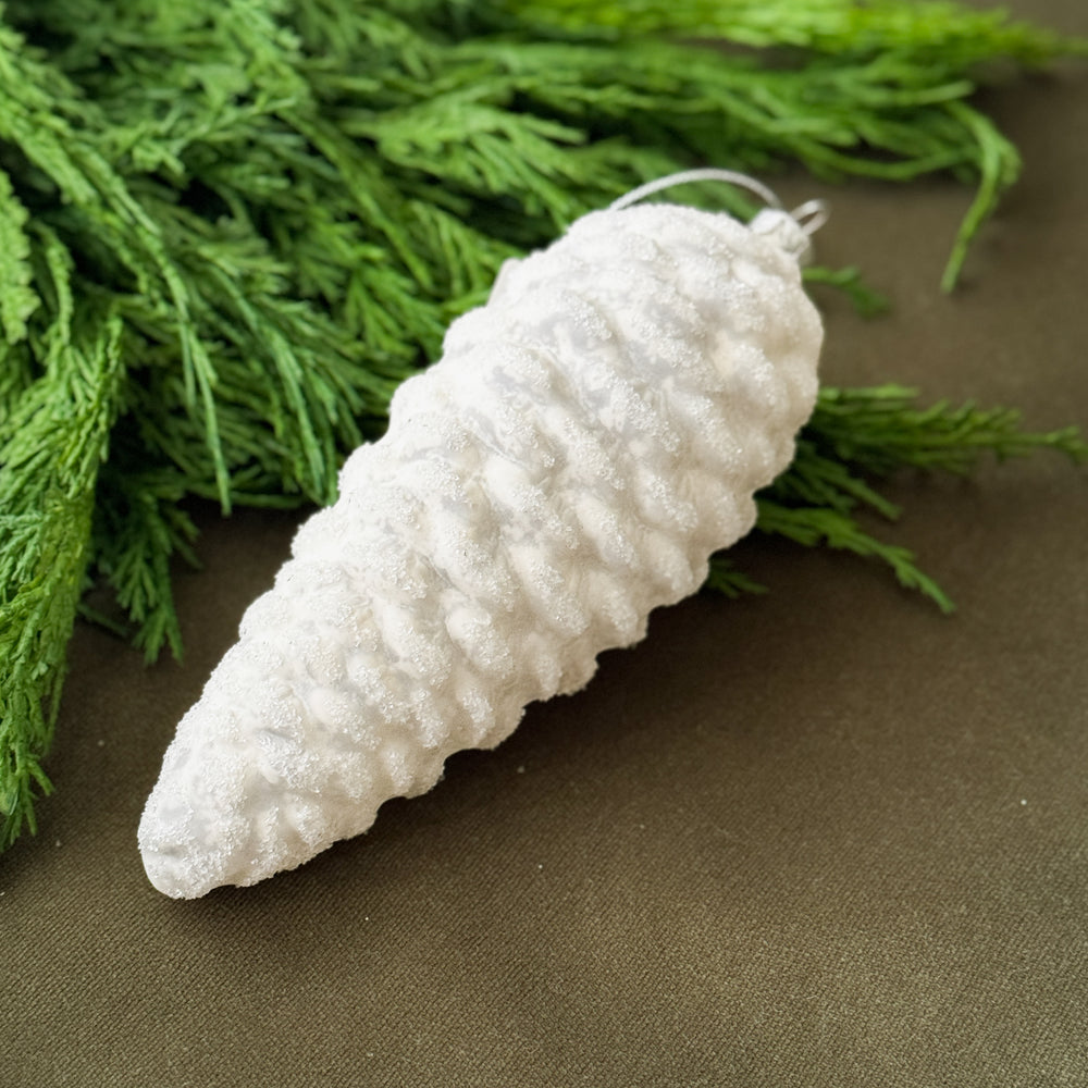 Frosted Pinecone Ornament