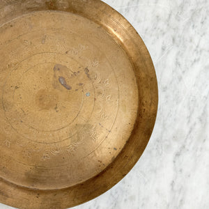 Vintage Shallow Brass Tray.