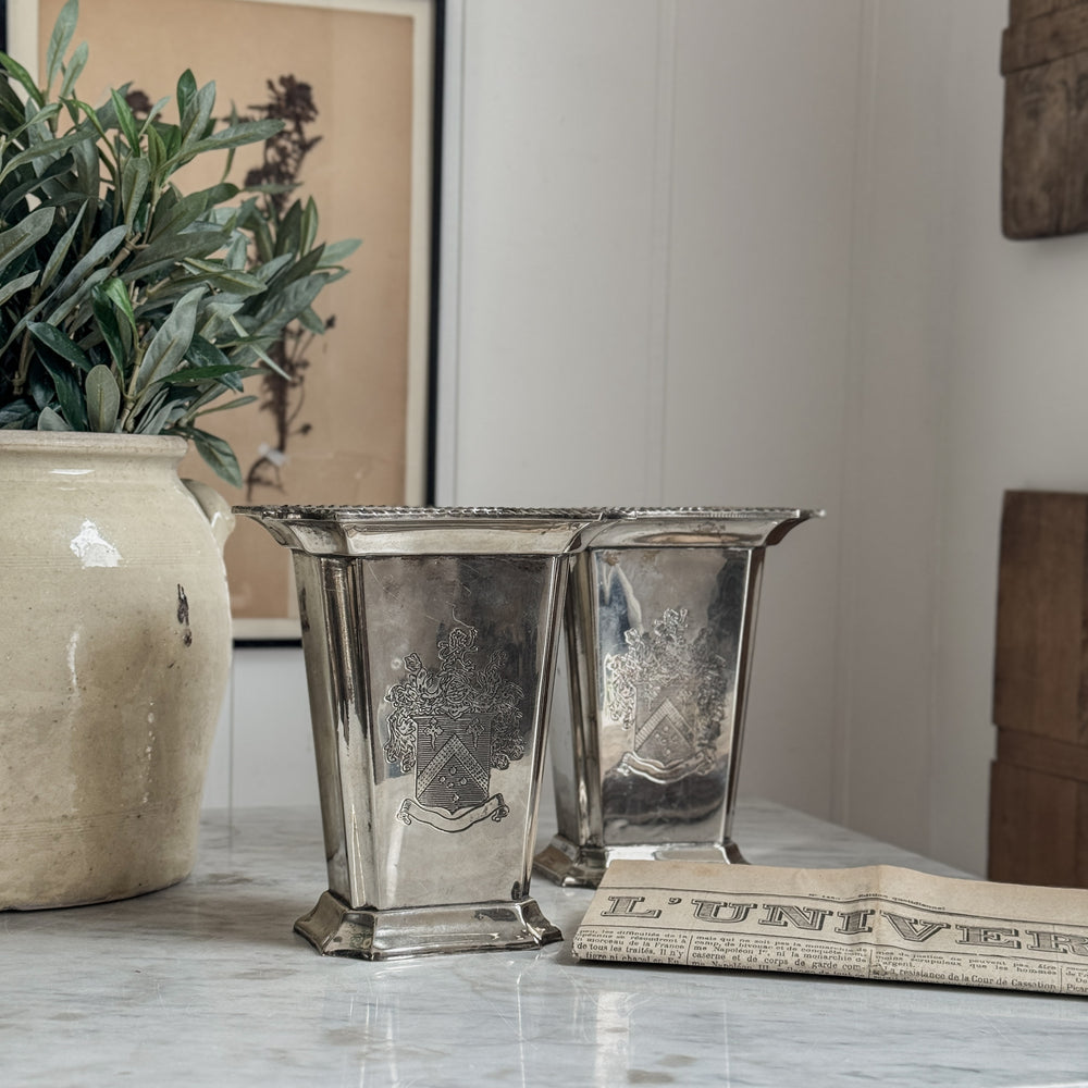 Vintage Silver Plate Vase.