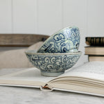 Vintage blue pottery bowl II.