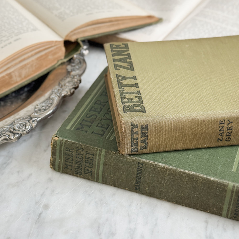 Antique Green Book Set.