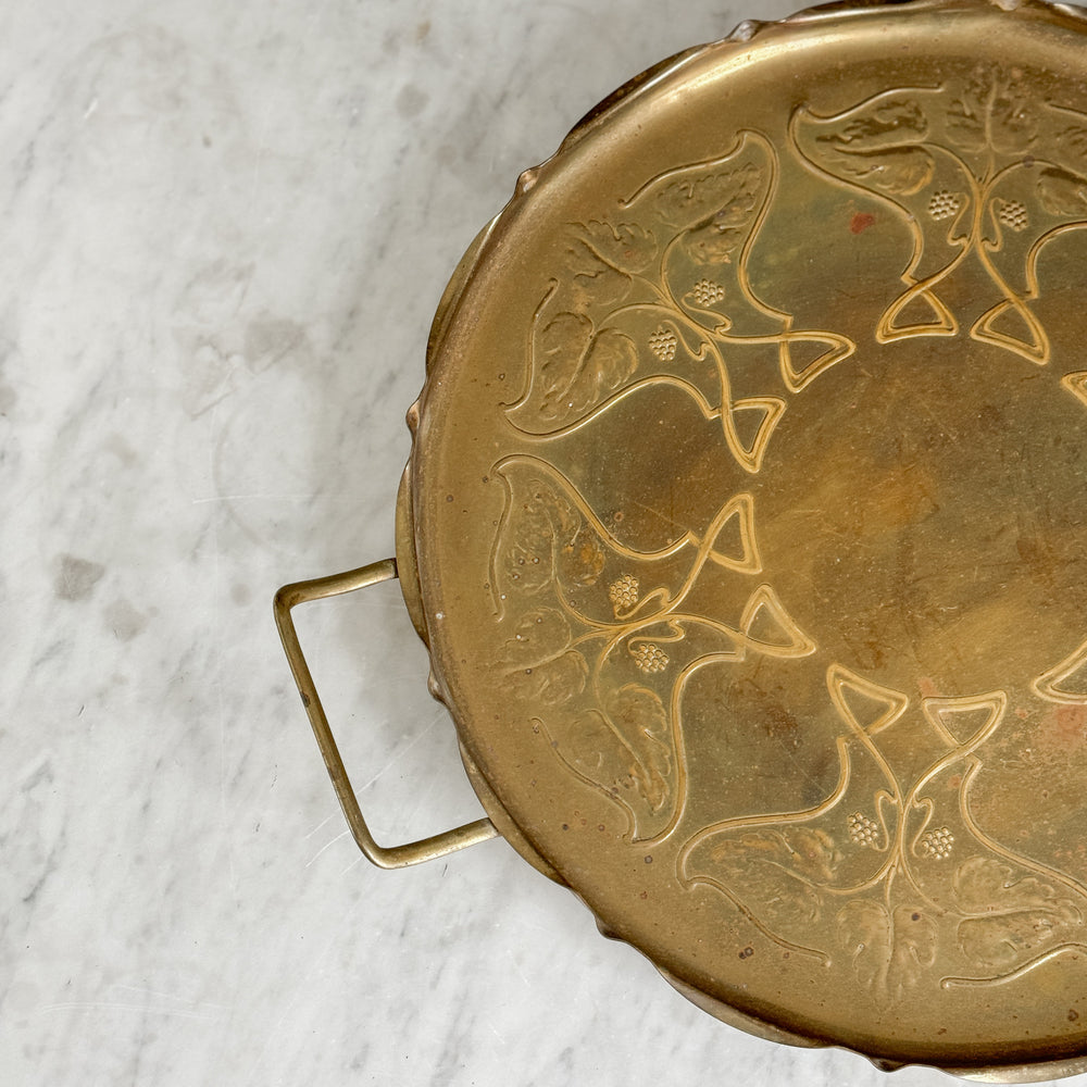 Vintage Brass Handled Tray.