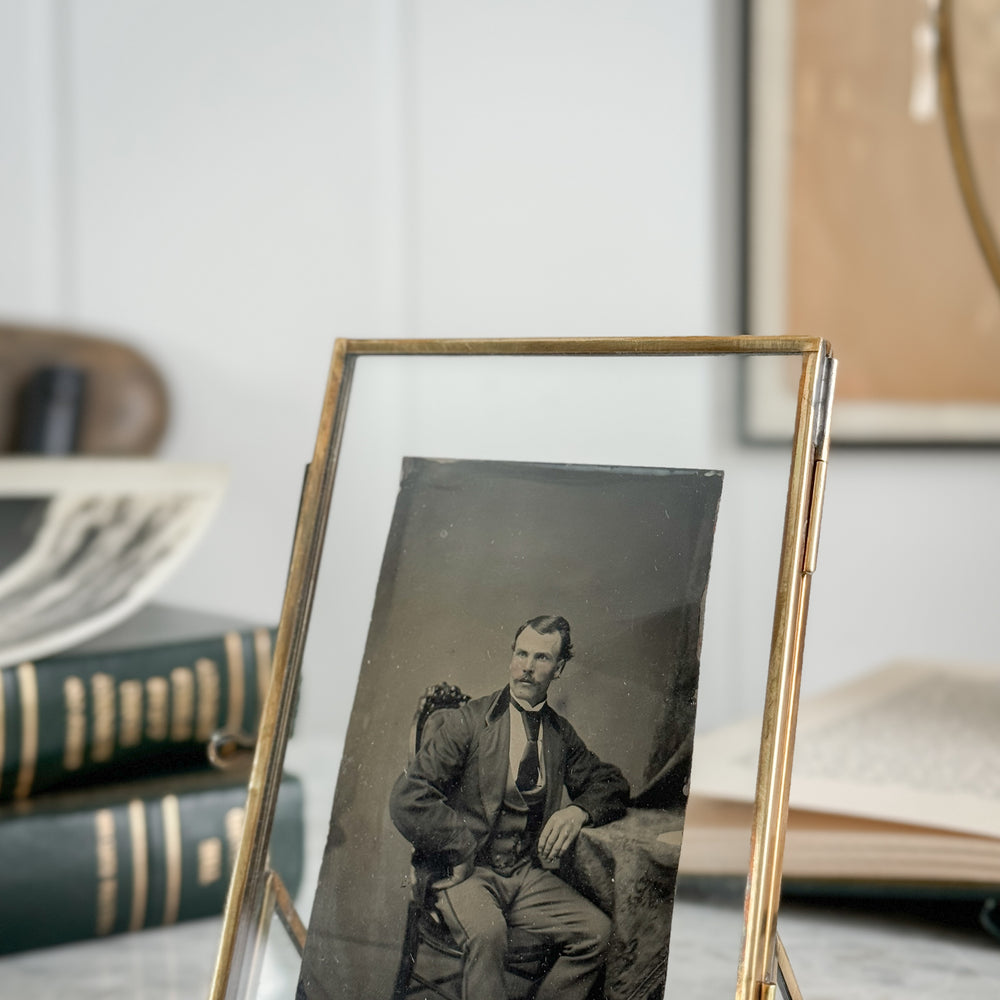 Gold Standing Glass Frame