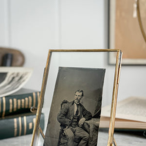 Gold Standing Glass Frame