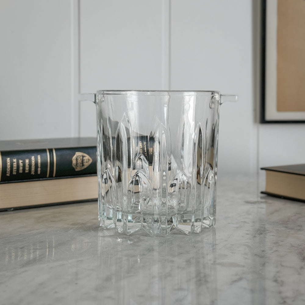 Vintage Glass ice Bucket.