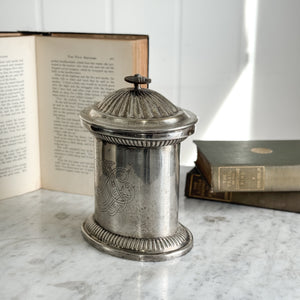 Vintage Silverplate Oval Container with Lid.
