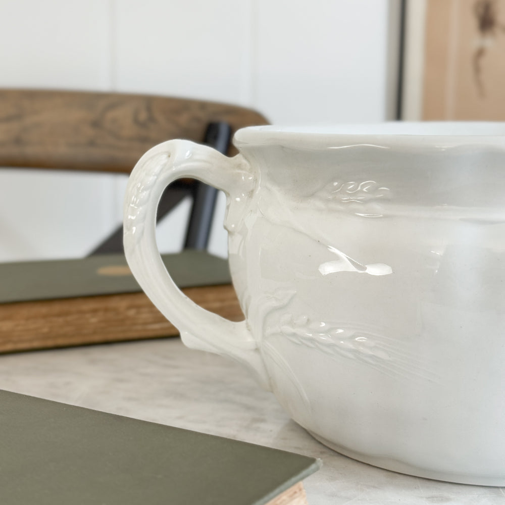 Antique Ironstone Chamber Pot- Wheat I