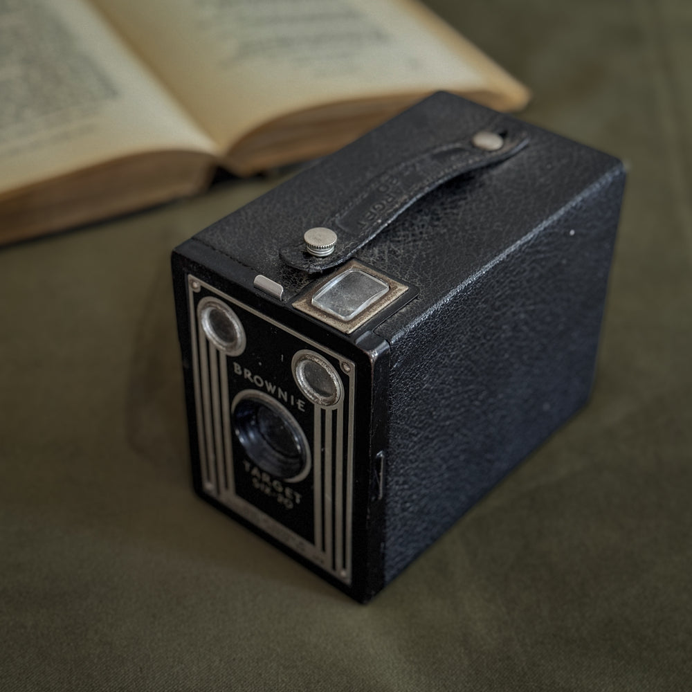 Vintage Brownie Target six-20 camera.