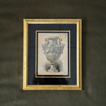 Vintage golden black urn prints