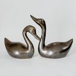 Vintage Brass Swans.
