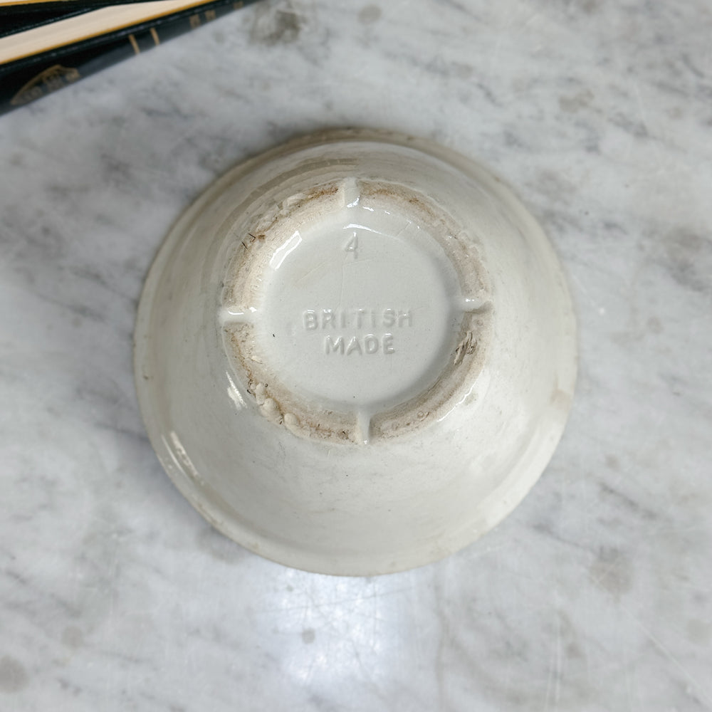 Antique ironstone pudding bowl -ENGLAND.