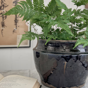 Vintage brown glazed pottery