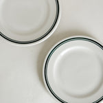 Vintage Green Stripe Side Plate- Set of 4.