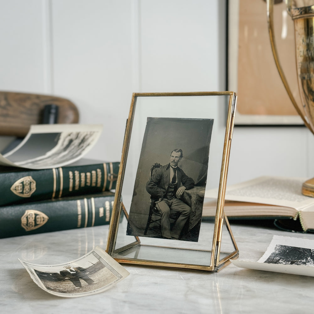 Gold Standing Glass Frame