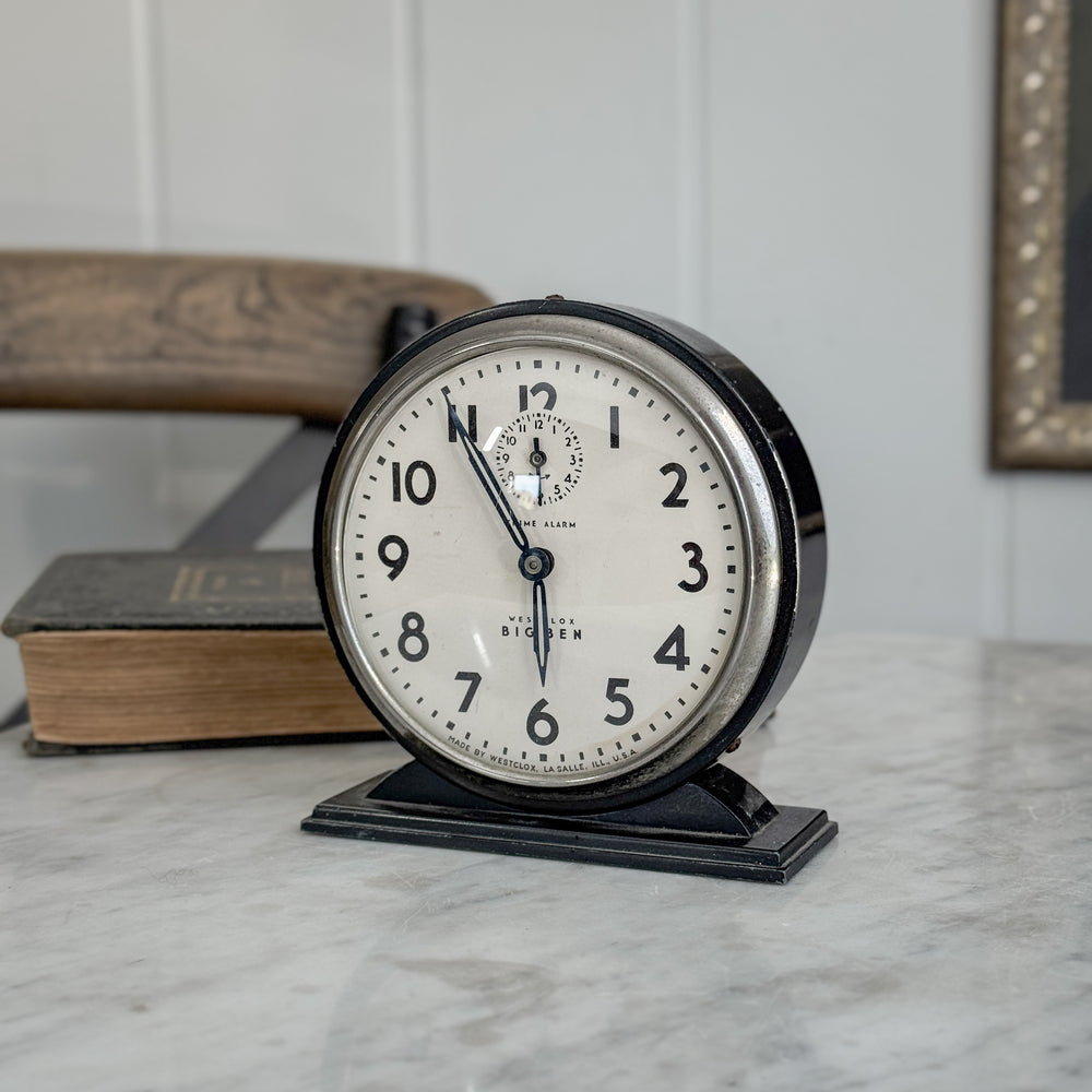 Vintage black Big Ben clock.