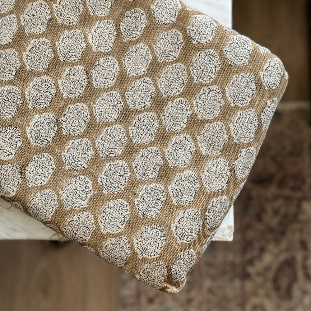 Linen Handblock- 4 yards fabric