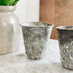 Vintage Zinc Seedling Pots.