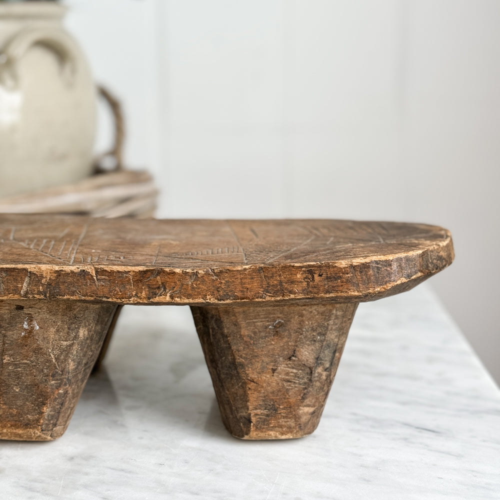Vintage West African carved Stool