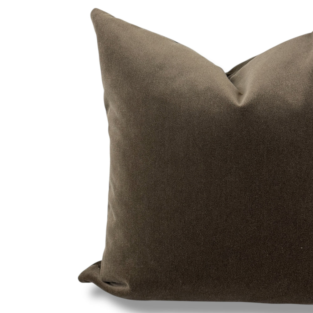 Truffle Velvet Pillow Cover- Multiple Sizes.