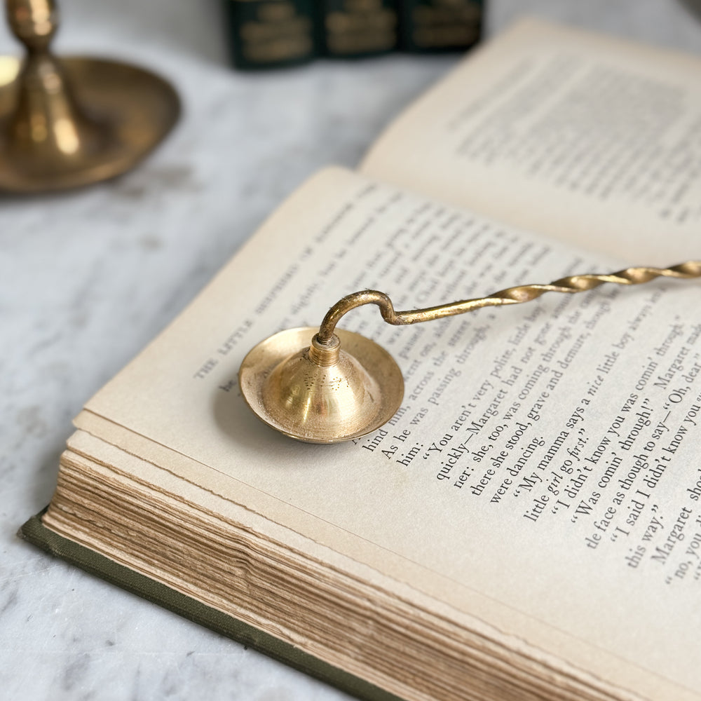 Vintage brass candle snuffer