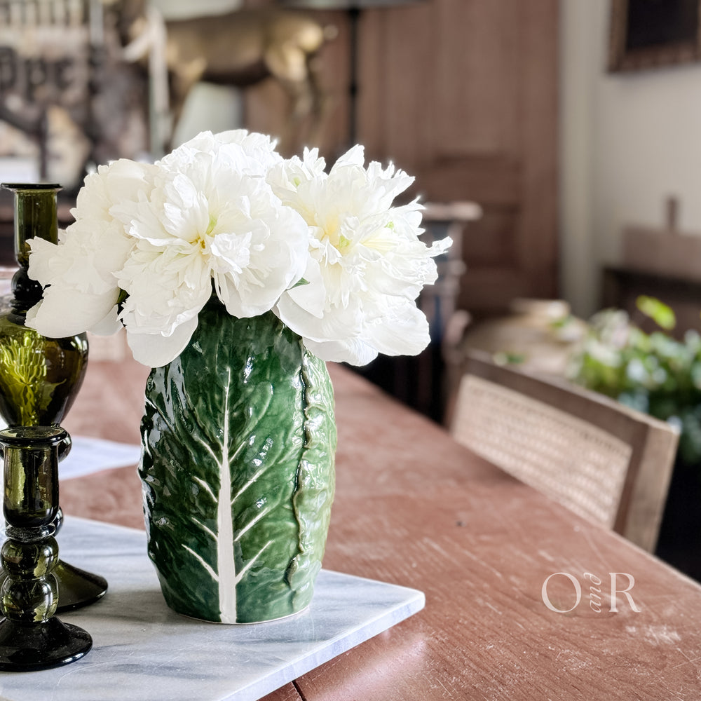 Hand Painted Cabbage Vase.