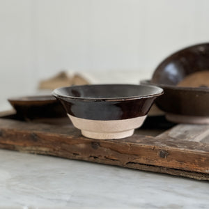 Vintage pottery rice bowls