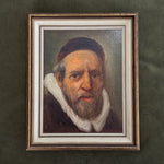 Vintage gentleman oil painting signed