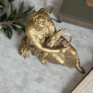 Vintage Hippolyte Francois Moreau Lady Sculpture.