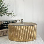 Vintage Brass lidded acorn box