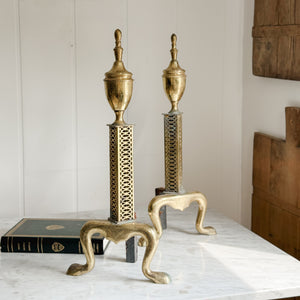 Vintage Brass Andirons