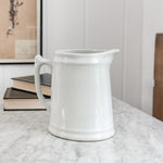 Antique white ironstone pitcher Johnson Bros - England
