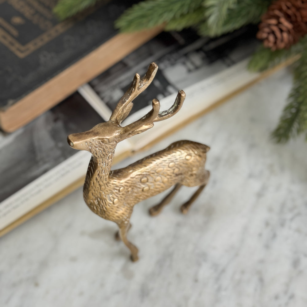 Vintage brass stag.