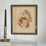 Vintage Orange Vendor Renoir Print.