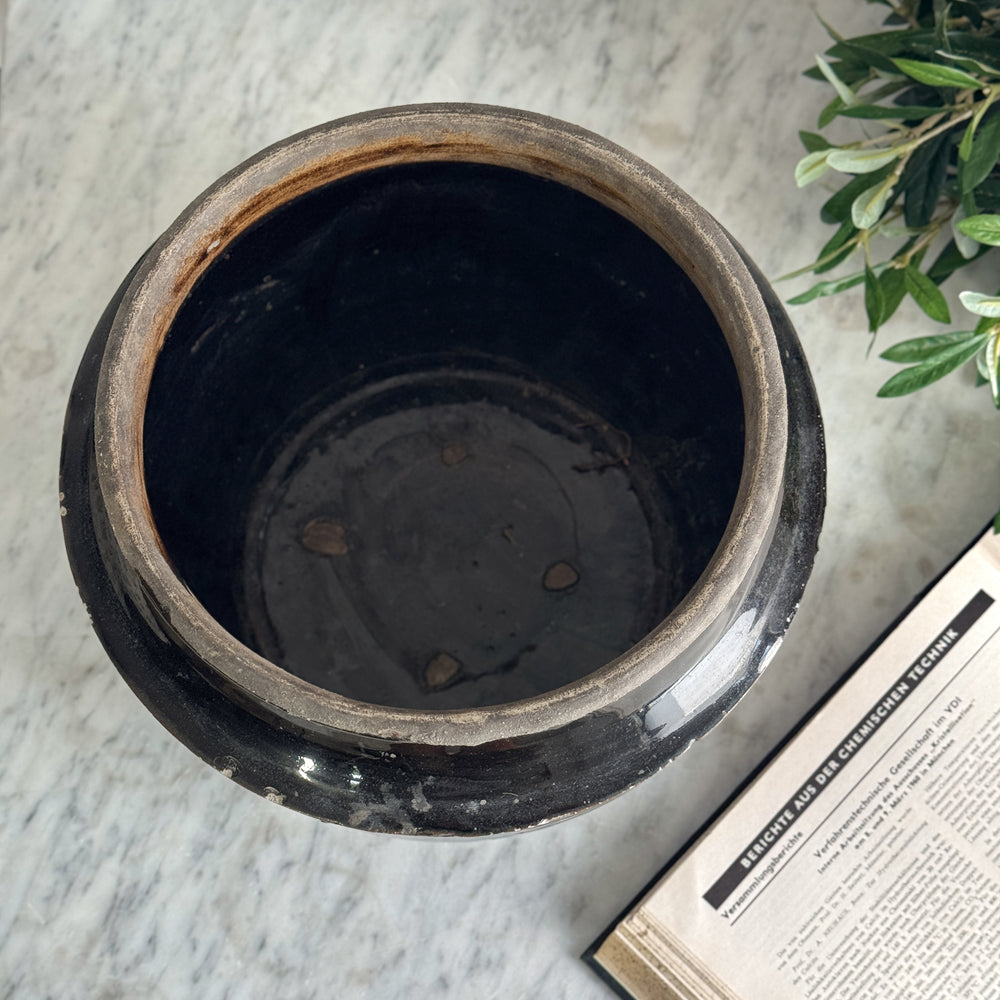 Vintage brown glazed pottery