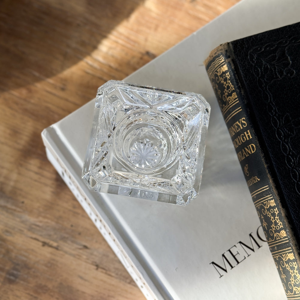 Vintage glass taper holder.