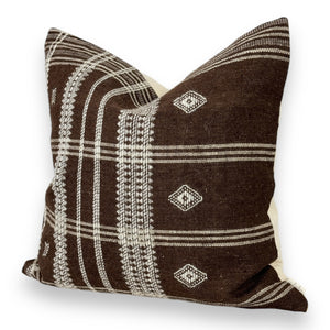 Brown Loom 22" Pillow.