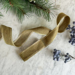 Olive Gold Chambray Ribbon.