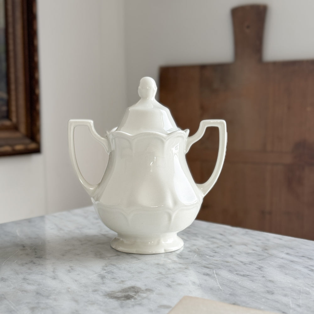 Vintage Ironstone Sugar Bowl- J & G Meakin.